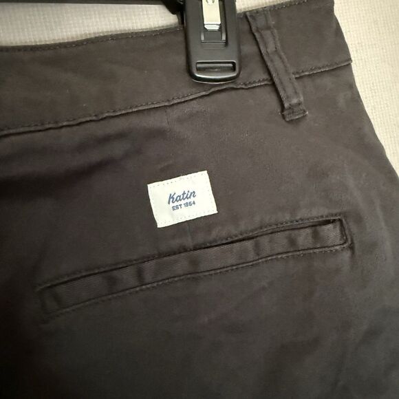 Katin Chino Pants 33x30 Dark Green Mens Performance Canvas Casual Stretch Pocket - Picture 3 of 10